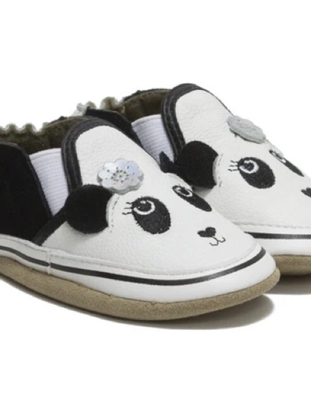 ROBEEZ PATTY SOFT SOLES, BLACK/WHITE - 6-12 MONTHS